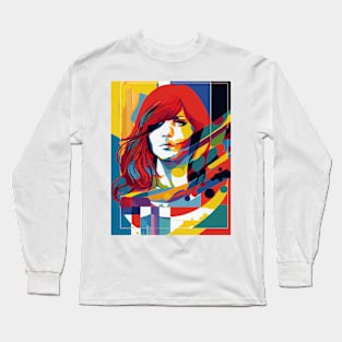 Modern woman in pop-art style Long Sleeve T-Shirt